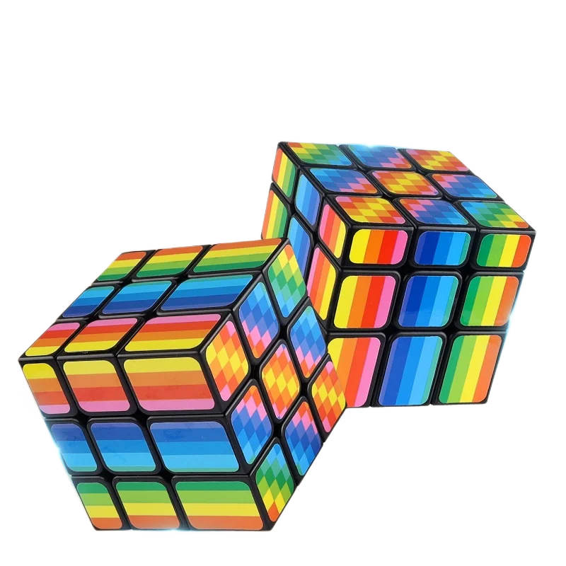 

FANXIN Rainbow Mirror 3x3 Unequal Order Magic Cube 3x3x3 Trihedron Professional Speed Puzzle Fidget Twisty Toys For Kids MOYU