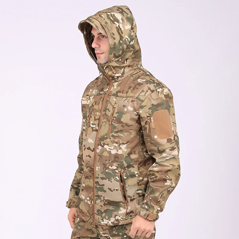 Breathable Multi-Pockets Coats Male Hiking Climbing Soft Shell Shark Skin Mens Jacket Camouflage Tactical Jacket Men Fleece Warm
Breathable Multi-Pockets Coats Male Hiking Climbing Soft Shell Shark Skin Mens Jacket Camouflage Tactical Jacket Men Fleece Warm