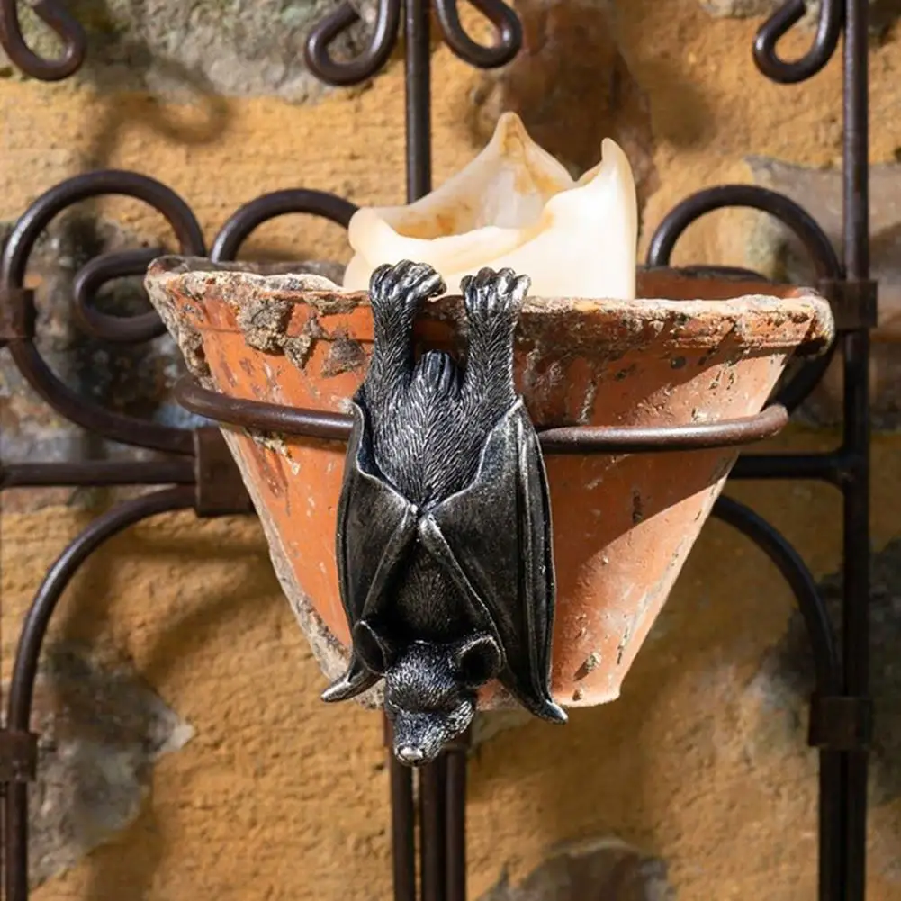 

Декоративная подвеска для горшка с изображением летучей мыши на Хэллоуин, фигурка из смолы с защитой от погодных условий, скульптура для внутреннего и наружного декора сада