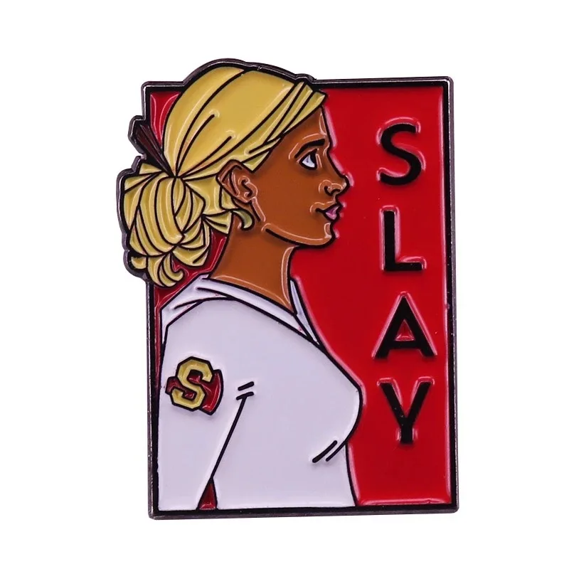 

Buffy the Vampire Slayer Feminisms Enamel Pin Women's Brooches Lapel Pins for Backpack Briefcase Badges Fashion Jewelry