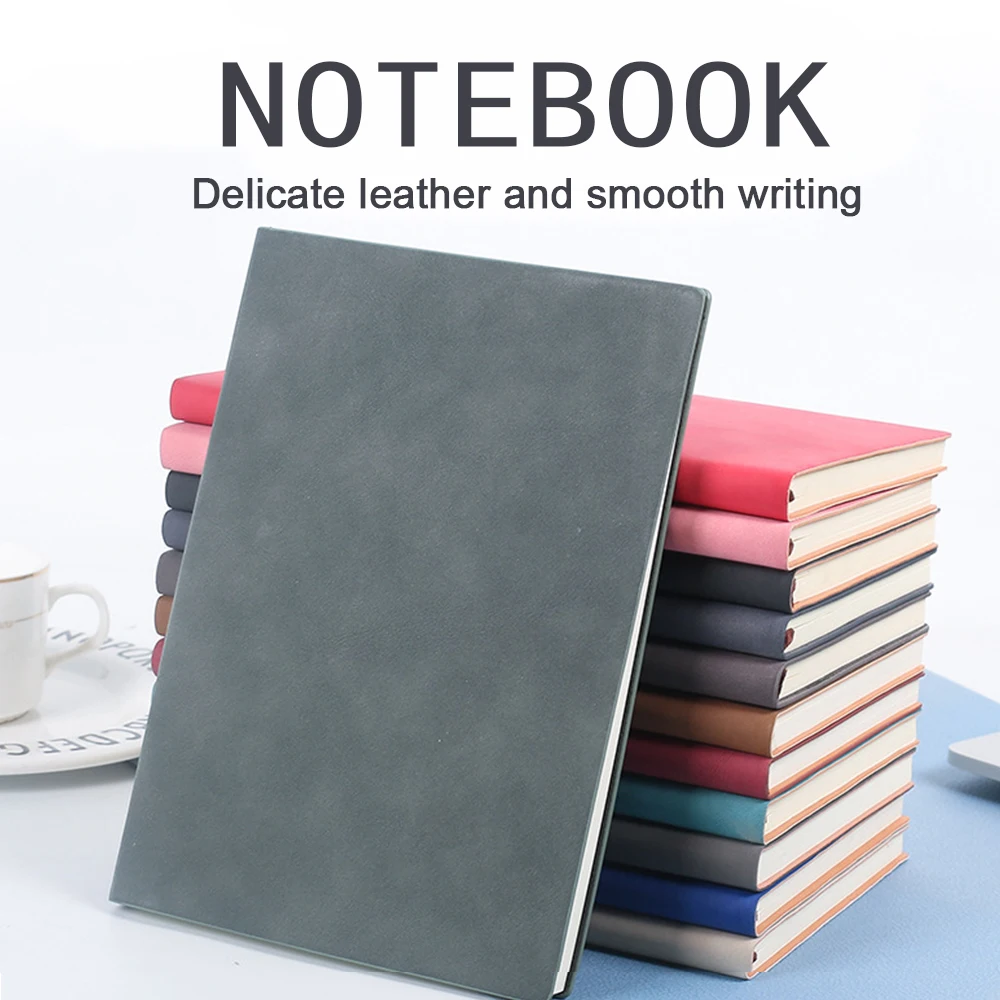 

(Logo Can Engrave) A5/A6/B5 Soft Leather Notebook, Business Meeting Minutes, Office Soft Copy, Student Retro Diary, Notepad