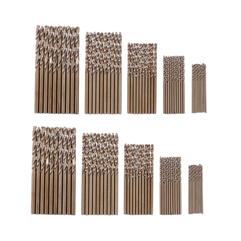 100Pcs Drillforce Tools M35 Cobalt Drill Bit Set,Hss-Co Drill Set 1-3Mm,For Drilling On Hardened Steel
100Pcs Drillforce Tools M35 Cobalt Drill Bit Set,Hss-Co Drill Set 1-3Mm,For Drilling On Hardened Steel