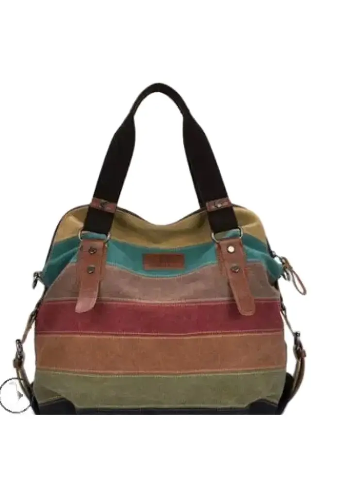 1pcs/lot Canvas Totes Striped Women Patchwork Rainbow Shoulder Bag Fashion Female Casual Crossbody bag
1pcs/lot Canvas Totes Striped Women Patchwork Rainbow Shoulder Bag Fashion Female Casual Crossbody bag