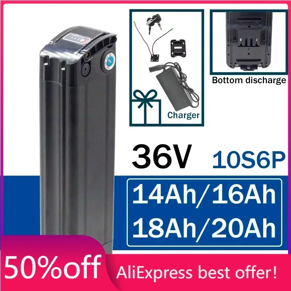 36V 20/18/16/14Ah Silverfish Lithium Electric Bike 1000W 500W Lithium Ion Electric Bike Bicycle 42V 18650 Battery Pack + Charger
36V 20/18/16/14Ah Silverfish Lithium Electric Bike 1000W 500W Lithium Ion Electric Bike Bicycle 42V 18650 Battery Pack + Charger