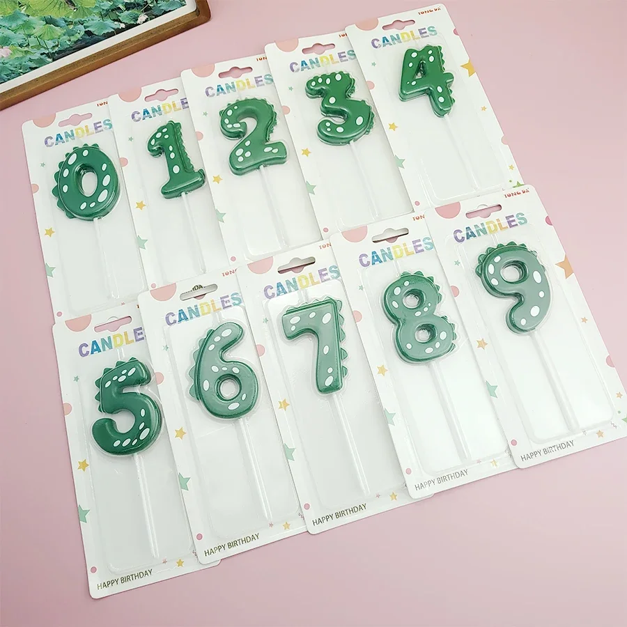 Numbers 0-9 Green Dinosaur For Happy Birthday Cake Candles Children Prince Boys Party Cartoon Dinosaur Cute Candle Decoration
Numbers 0-9 Green Dinosaur For Happy Birthday Cake Candles Children Prince Boys Party Cartoon Dinosaur Cute Candle Decoration