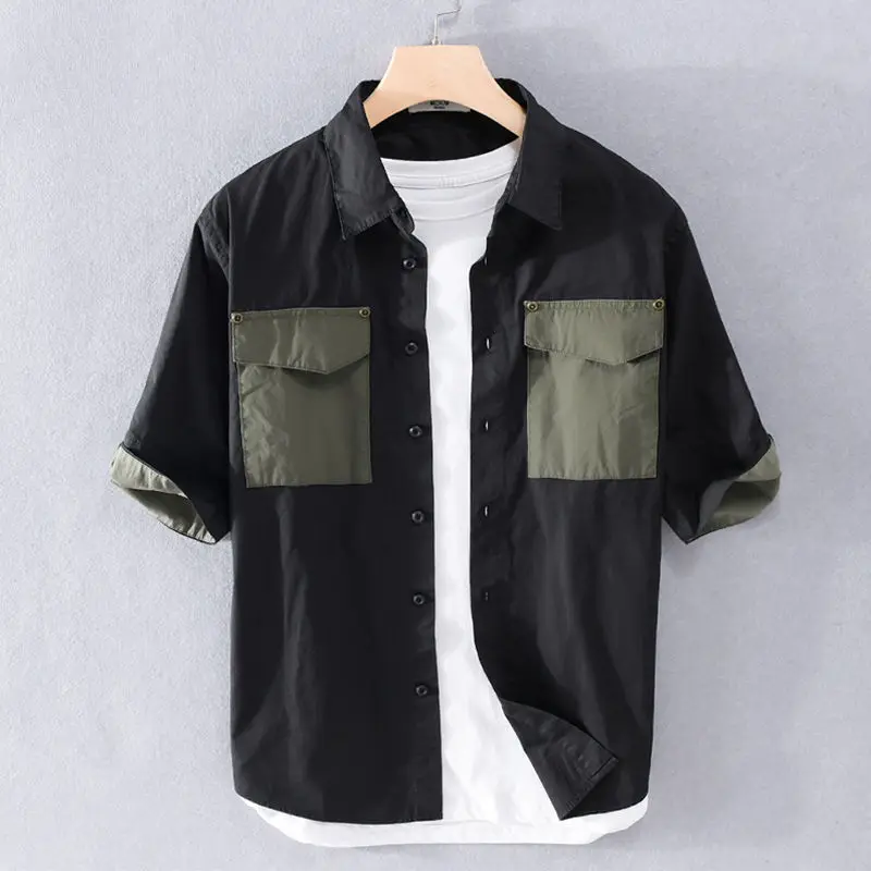 2023 Summer New Casual Cargo Shirt for Men Clothing Linen Cotton Loose Patchwork Short Sleeve Oversize Streetwear Male Clothes
2023 Summer New Casual Cargo Shirt for Men Clothing Linen Cotton Loose Patchwork Short Sleeve Oversize Streetwear Male Clothes