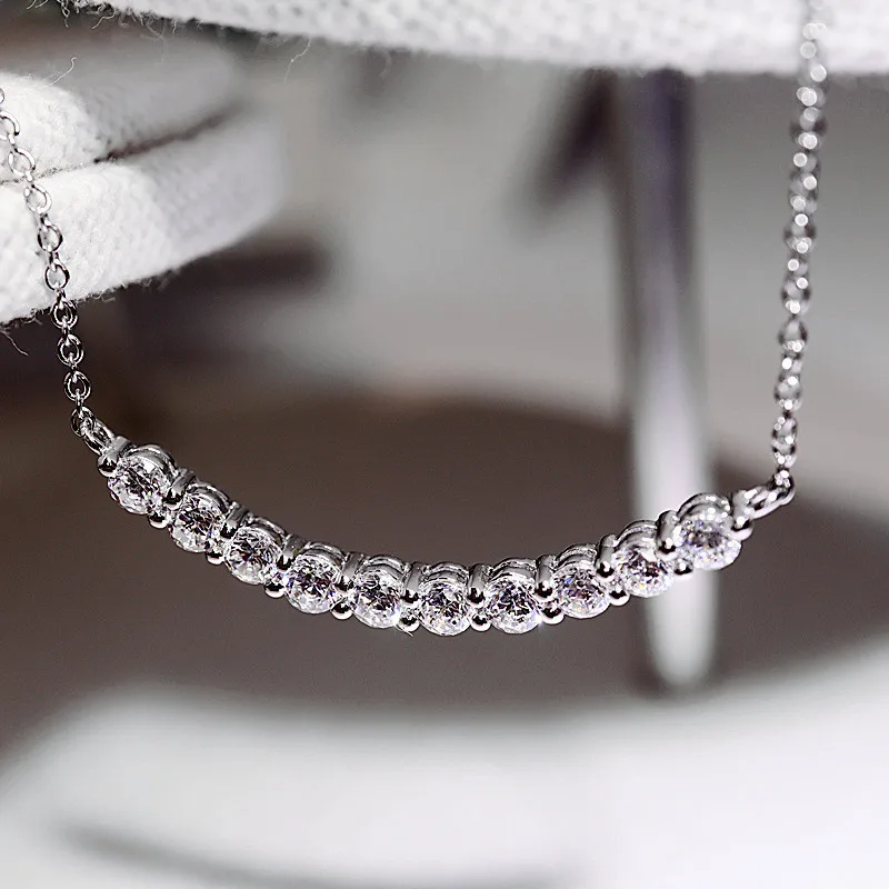 925 Sterling Silver Simple Design Bridal Wedding Necklace with Crystal CZ Luxury Fashion Women Accessories High Quality Jewelry 1 Mallzona Sbf7c5bbc10234644834ba2a201edc5593 925 Sterling Silver Simple Design Bridal Wedding Necklace with Crystal CZ Luxury Fashion Women Accessories High Quality Jewelry Mallzona