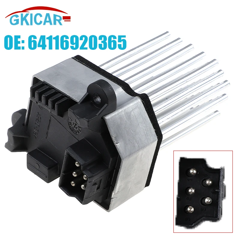 

64116920365 HVAC Blower Motor Resistor 5HL351321-191 For 1997-2006 BMW E39 E46 E53 E83 323i 325i 328i 525i X3 X5 M3