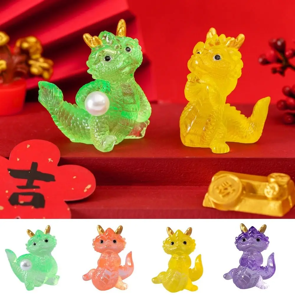 

Прозрачные украшения в виде дракона из смолы, украшение с благоприятными драконами, домашние статуэтки, миниатюры 2024, новогодний декор на китайский год