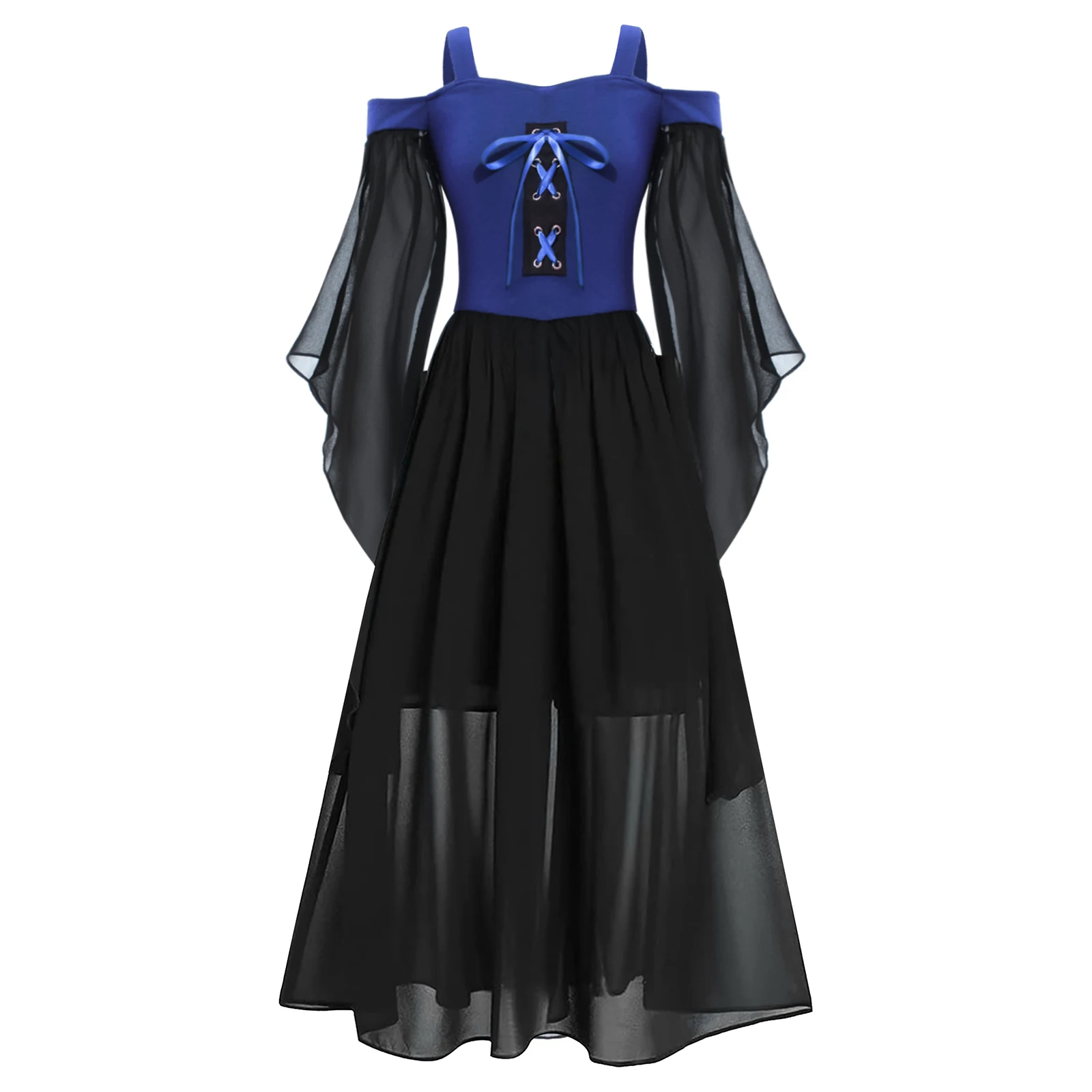Kids Girls Halloween Medieval Renaissance Gothic Dress Cold Shoulder Butterfly Sleeve Lace Up Dress for Cosplay Performance
Kids Girls Halloween Medieval Renaissance Gothic Dress Cold Shoulder Butterfly Sleeve Lace Up Dress for Cosplay Performance