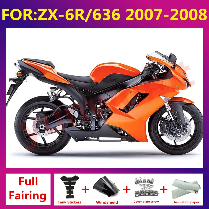 New ABS Motorcycle Fairing kit Fit For kawasaki ZX6R 636 ZX-6R zx-6 2007 2008 07 08 full fairings bodywork zxmt set orange black
New ABS Motorcycle Fairing kit Fit For kawasaki ZX6R 636 ZX-6R zx-6 2007 2008 07 08 full fairings bodywork zxmt set orange black