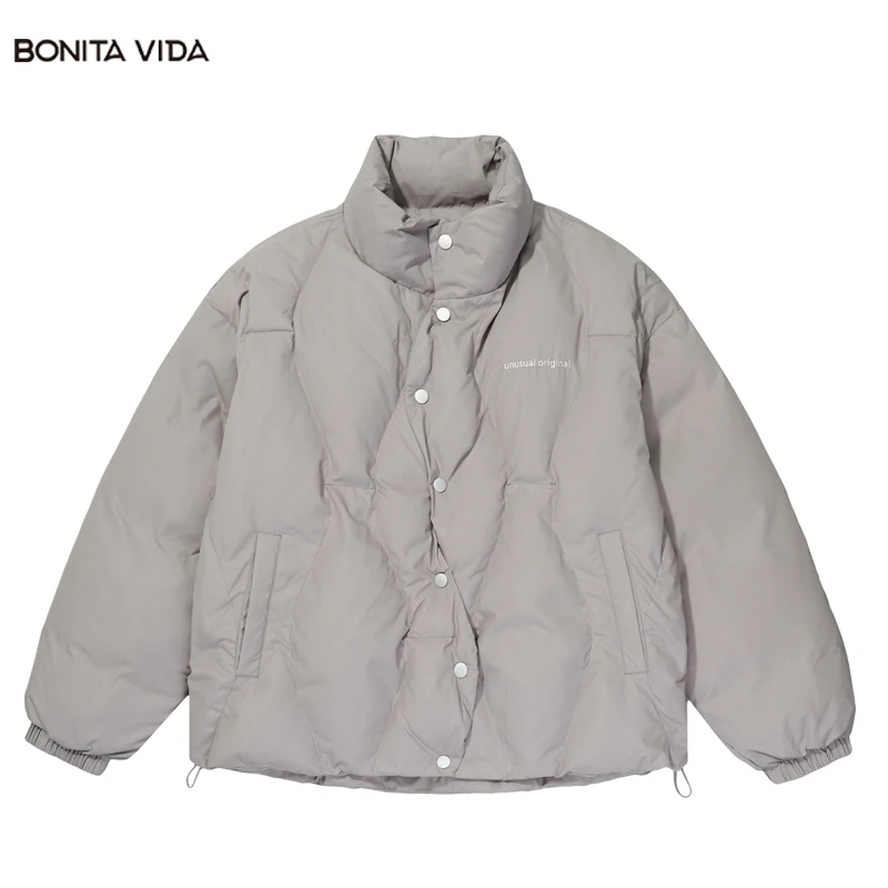 2023 Winter Padded Jacket Paraks Men Streetwear Solid Thick Warm Waterproof Parak Coats Harajuku Fashion Loose Parkas Black Gray 
2023 Winter Padded Jacket Paraks Men Streetwear Solid Thick Warm Waterproof Parak Coats Harajuku Fashion Loose Parkas Black Gray