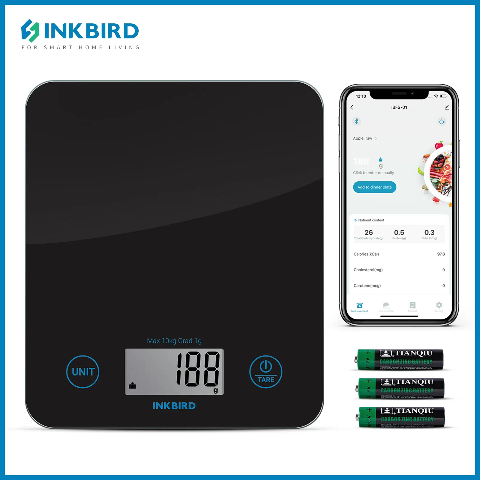 Умные цифровые кухонные весы INKBIRD, совместимы с Bluetooth, для фитнеса, приготовления пищи, пикников, десертов, шеф-поваров
Умные цифровые кухонные весы INKBIRD, совместимы с Bluetooth, для фитнеса, приготовления пищи, пикников, десертов, шеф-поваров