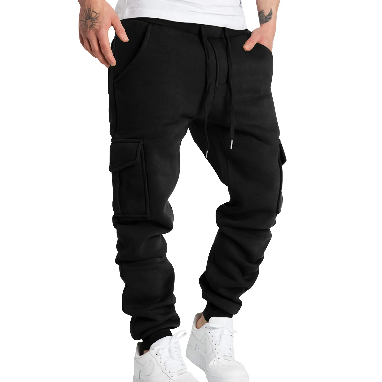 Мужская спортивная одежда для работы с карманами, повседневные свободные шорты, повседневные шорты на шнуровке для бега, водонепроницаемые брюки-карго, уличные брюки 
Мужская спортивная одежда для работы с карманами, повседневные свободные шорты, повседневные шорты на шнуровке для бега, водонепроницаемые брюки-карго, уличные брюки