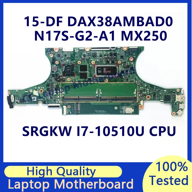 DAX38AMBAD0 Mainboard For HP X360 15-DF Laptop Motherboard W/SRGKW I7-10510U CPU N17S-G2-A1 MX250 100% Fully Tested Working Well
DAX38AMBAD0 Mainboard For HP X360 15-DF Laptop Motherboard W/SRGKW I7-10510U CPU N17S-G2-A1 MX250 100% Fully Tested Working Well