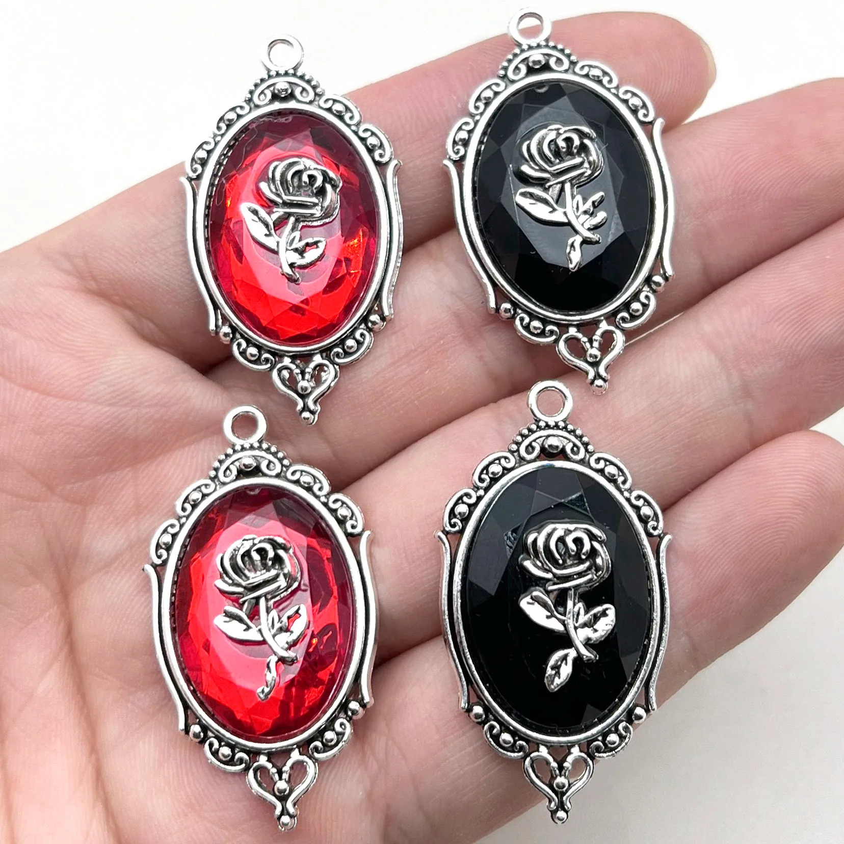 5PCS Gothic Rose Gemstone Charms Pendant for Earrings Bracelet Necklace Jewelry Making DIY Jewelry Findings Charms Accessories
5PCS Gothic Rose Gemstone Charms Pendant for Earrings Bracelet Necklace Jewelry Making DIY Jewelry Findings Charms Accessories