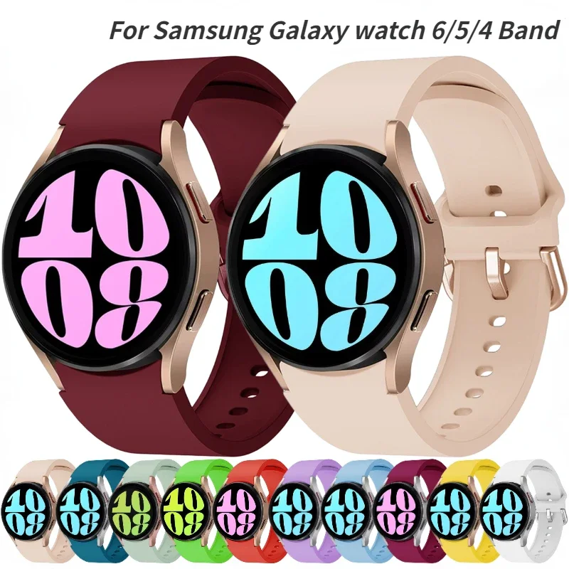 Silicone Strap For Samsung Galaxy Watch 6/5/4 40mm 44mm Color tonal buckle bracelet For Galaxy 6/4 Classic 43mm 47mm 5 Pro 45mm
Silicone Strap For Samsung Galaxy Watch 6/5/4 40mm 44mm Color tonal buckle bracelet For Galaxy 6/4 Classic 43mm 47mm 5 Pro 45mm
