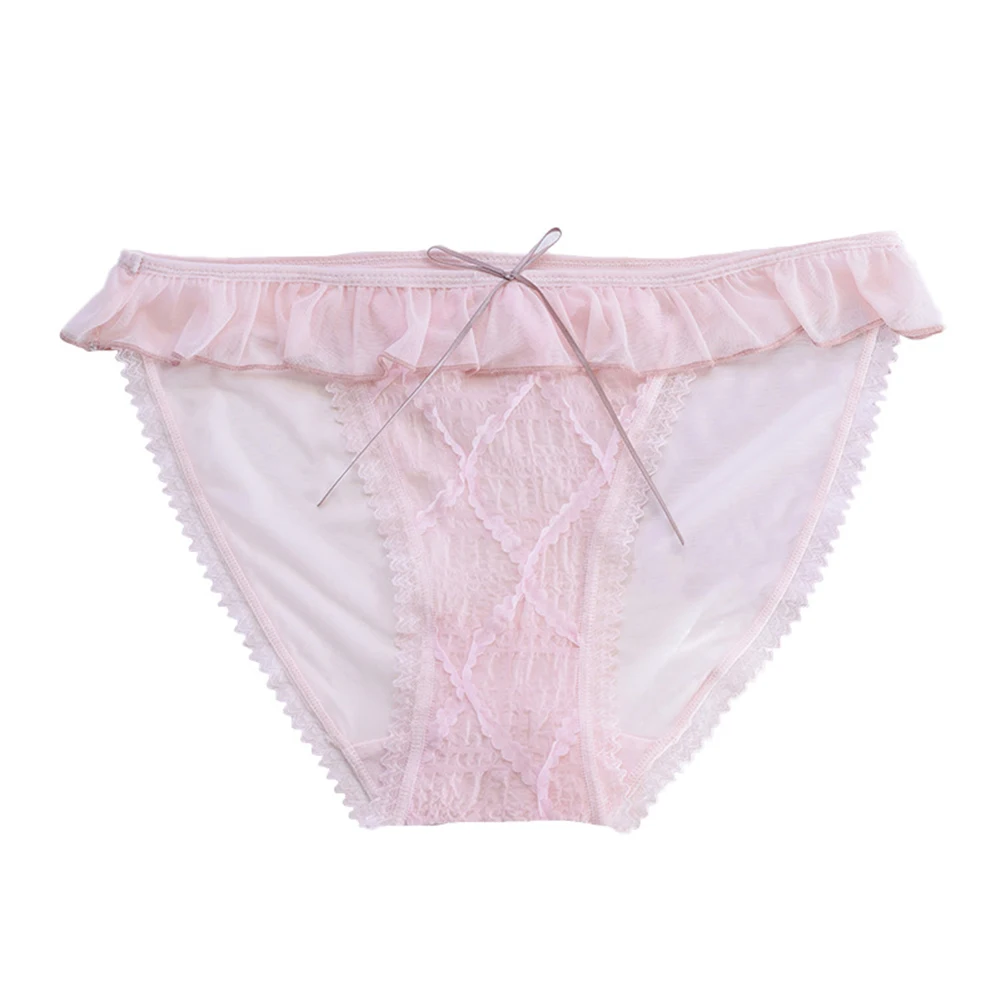 Women Underwear Panties Folds Bubble Lace Ruffles Cross Cute Bow Mesh Briefs Ultra Thin Underpants Female Knickers Lightweight
Women Underwear Panties Folds Bubble Lace Ruffles Cross Cute Bow Mesh Briefs Ultra Thin Underpants Female Knickers Lightweight