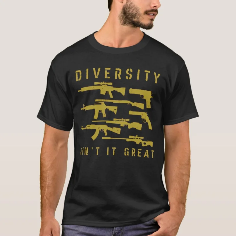 Diversity Ain't It Great Pro-2nd Amendment Gun T-Shirt 100% Cotton O-Neck Summer Short Sleeve Casual Mens T-shirt Size S-3XL
Diversity Ain't It Great Pro-2nd Amendment Gun T-Shirt 100% Cotton O-Neck Summer Short Sleeve Casual Mens T-shirt Size S-3XL