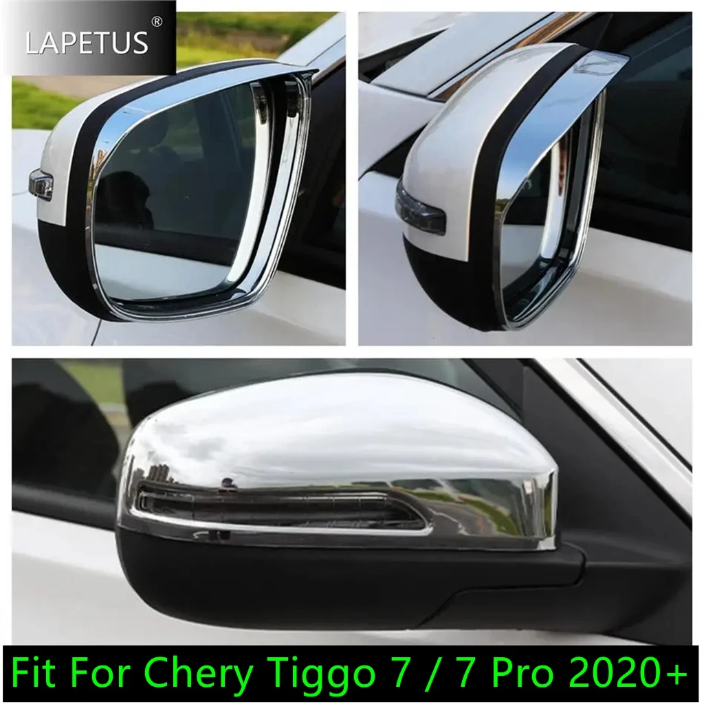 

Rearview Mirror Rain Eyebrow Deflector Blades Rear View Cover Trim For Chery Tiggo 7 / 7 Pro 2020 2021 Car Chrome Accessories