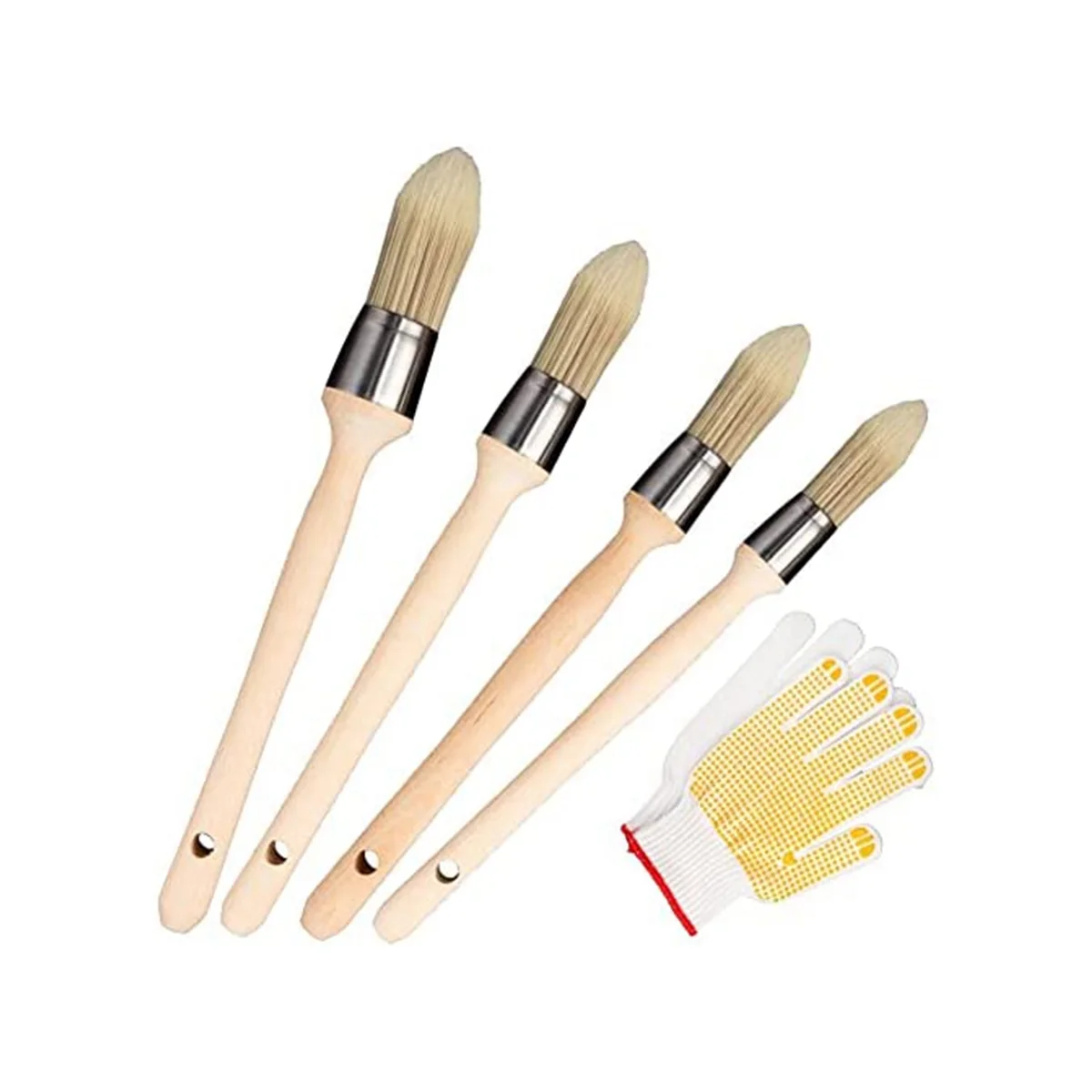 Trim Painting Tool,4 x Small Paint Brush for Touch Ups and 1 x Non Gloves, Trim Paint Brush Edge Painting Tool for Sash
Trim Painting Tool,4 x Small Paint Brush for Touch Ups and 1 x Non Gloves, Trim Paint Brush Edge Painting Tool for Sash