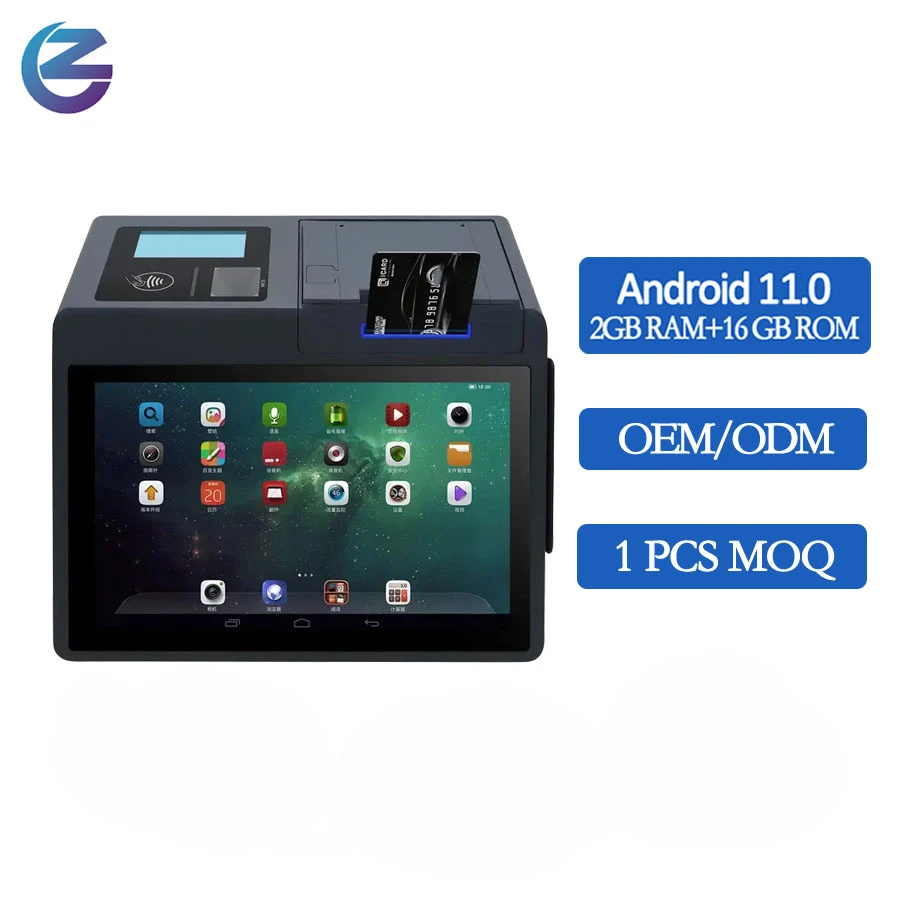 

Z100 Android 11 Mini Cash Register Point of Sale Systems Pos Tablet NFC Supermarket Atm Machine All in one Pos Terminal