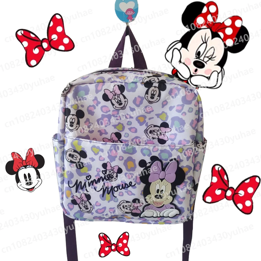 

Minnie Disney Children's Backpack Girls Anime Cartoon Mickey Print Large Capacity Book Storage Kindergarten Baby Cute School Bag