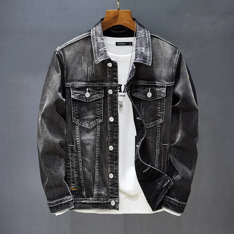 2023 Spring and Autumn Denim Jacket Men's Water Wash Classic Pocket Japanese Fashion Men's Slim Fit Jacket Fashion Denim Clothes
2023 Spring and Autumn Denim Jacket Men's Water Wash Classic Pocket Japanese Fashion Men's Slim Fit Jacket Fashion Denim Clothes