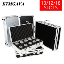 10/12/18 Grid Aluminum Alloy Black Watch Storage Box Jewelry Collection Box Portable Large Capacity Watch Box Quality Gift Box