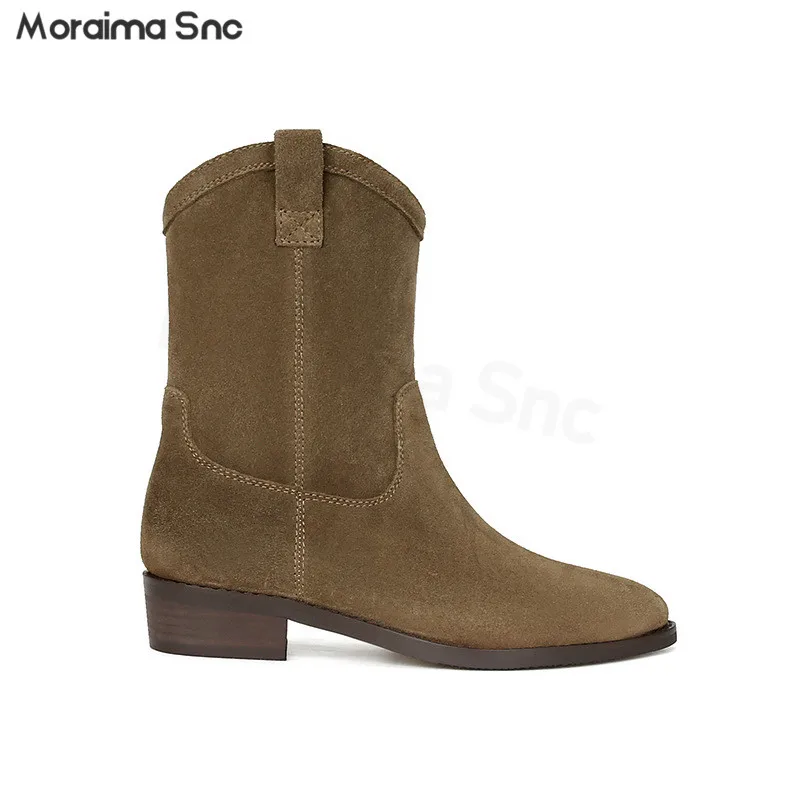 Suede Pointed Toe Retro Western Boots Pointed Toe Thick Heel Personalized Short Boots Casual Women's Motorcycle Boots 
Suede Pointed Toe Retro Western Boots Pointed Toe Thick Heel Personalized Short Boots Casual Women's Motorcycle Boots