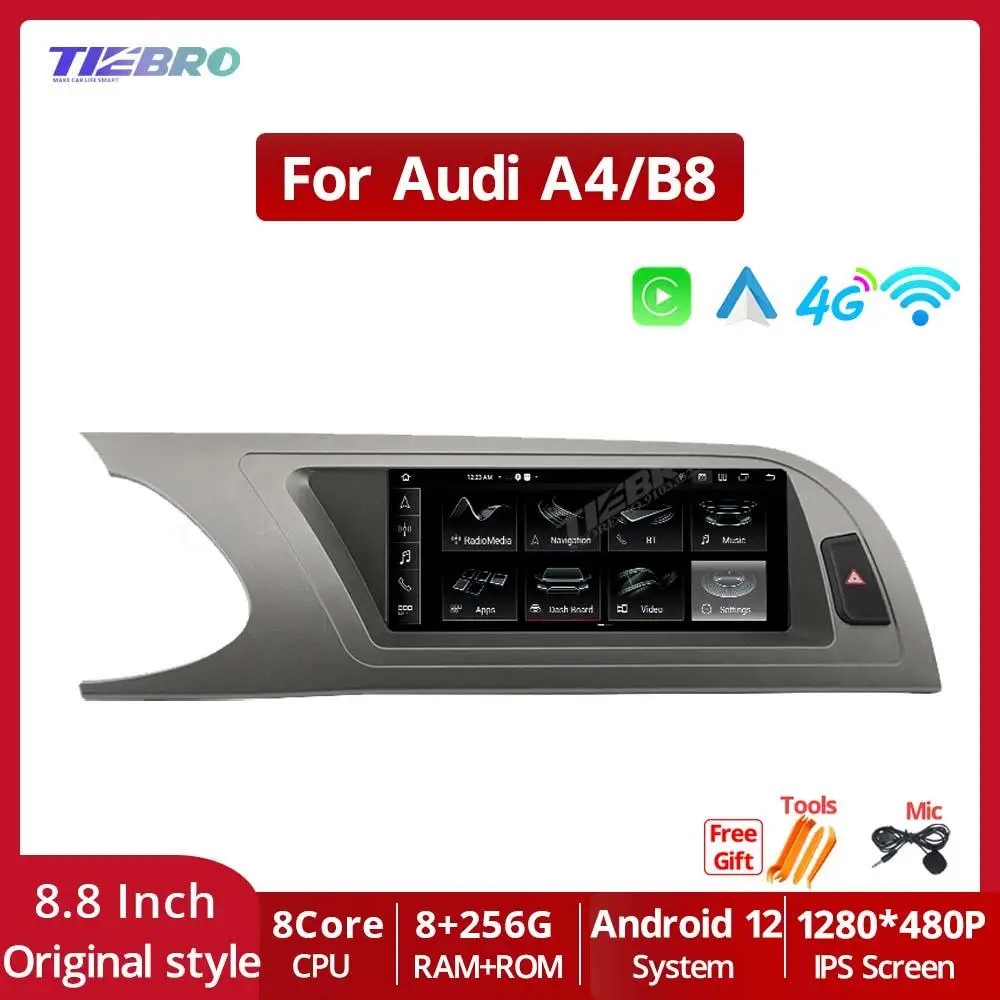 TIEBRO 8.8" Car Carplay Display Screen Radio For Audi A4 B8 2009-2016 LHD Android Auto Navigation GPS Head Unit Bluetooth
TIEBRO 8.8" Car Carplay Display Screen Radio For Audi A4 B8 2009-2016 LHD Android Auto Navigation GPS Head Unit Bluetooth