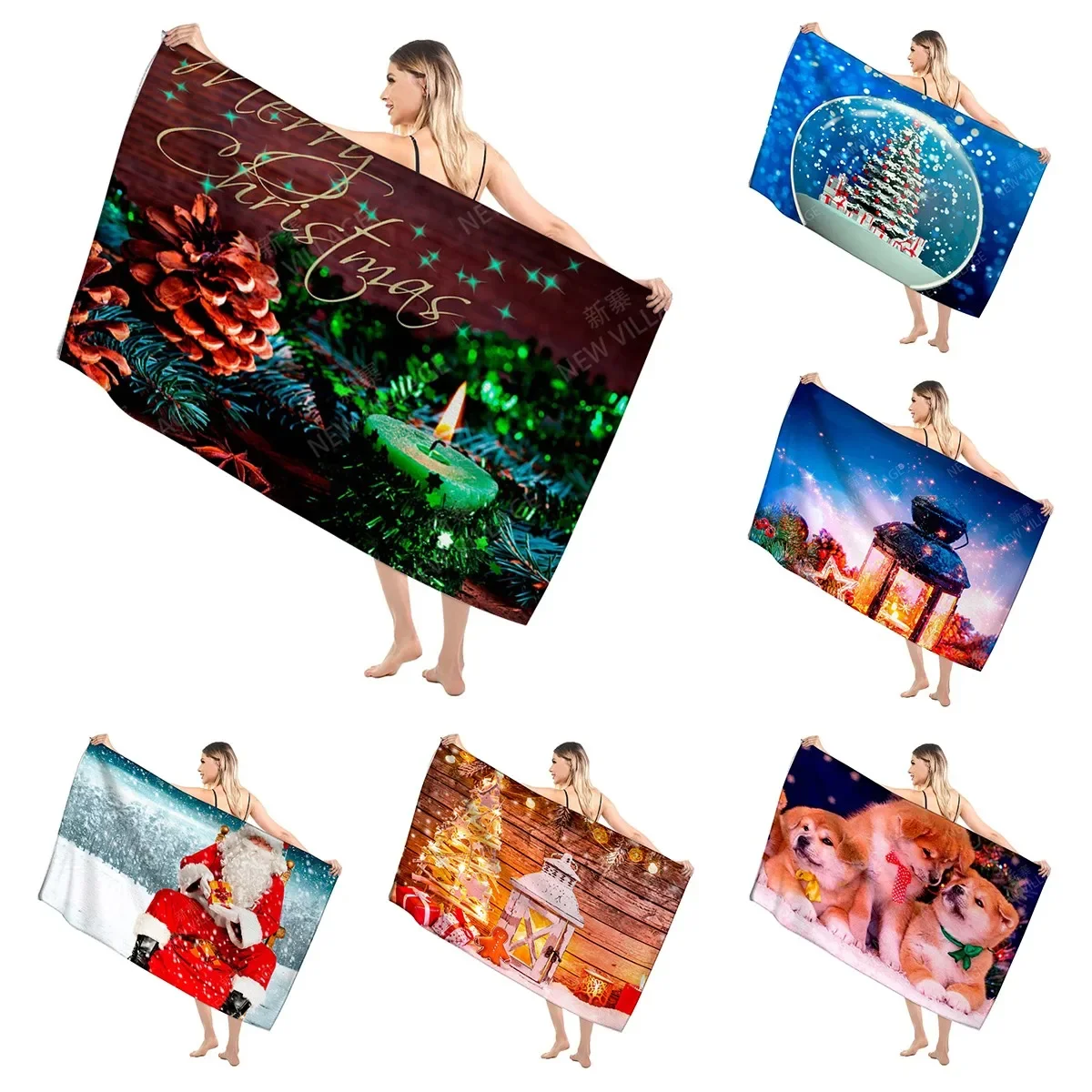 Home bath towels for the body towels Christmas bathroom quick drying microfiber beach towel man and women large sports towel
Home bath towels for the body towels Christmas bathroom quick drying microfiber beach towel man and women large sports towel