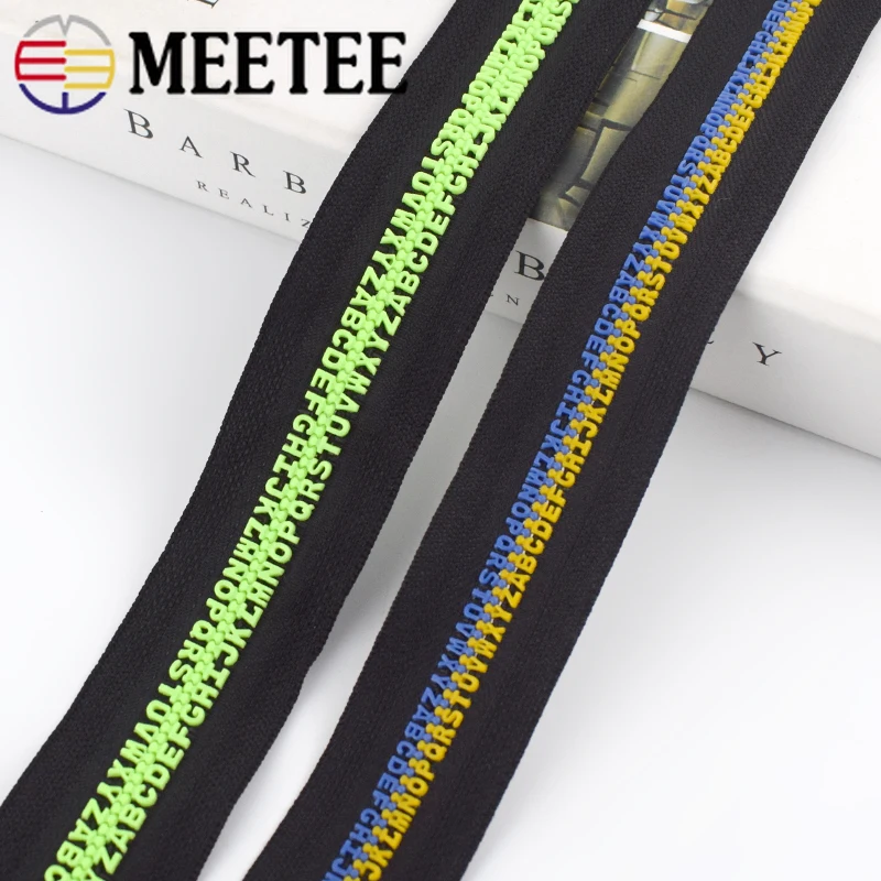 Meetee 2/4M 5 #/8 # полимерная кодовая молния индивидуальный Алфавит специальные