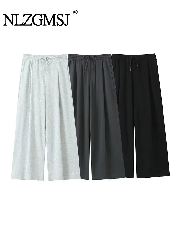 Nlzgmsj TRAF Women Pants 2024 Fashion Three Color Loose Casual Daily Lace Up Velvet Pants Female Trousers
Nlzgmsj TRAF Women Pants 2024 Fashion Three Color Loose Casual Daily Lace Up Velvet Pants Female Trousers