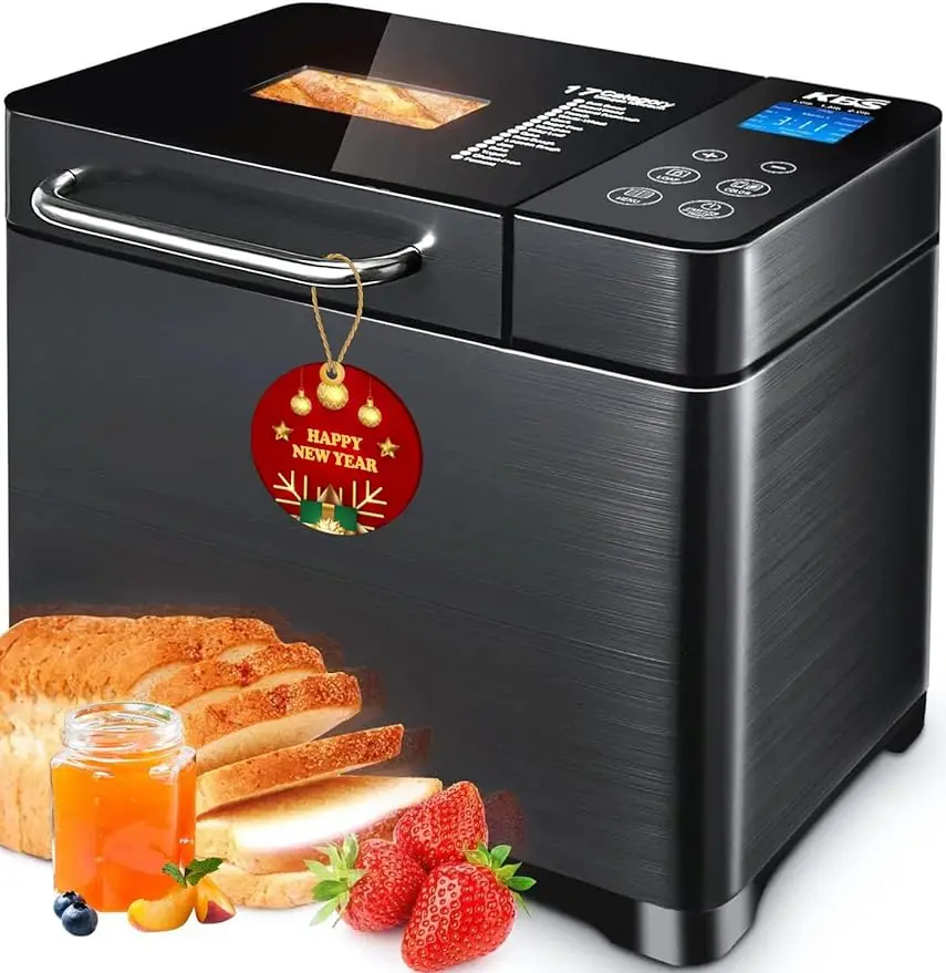KBS 17-in-1 Bread Maker-Dual Heaters, 710W Machine Stainless Steel with Gluten-Free, Dough Maker,Jam,Yogurt PROG, Auto Nut
KBS 17-in-1 Bread Maker-Dual Heaters, 710W Machine Stainless Steel with Gluten-Free, Dough Maker,Jam,Yogurt PROG, Auto Nut