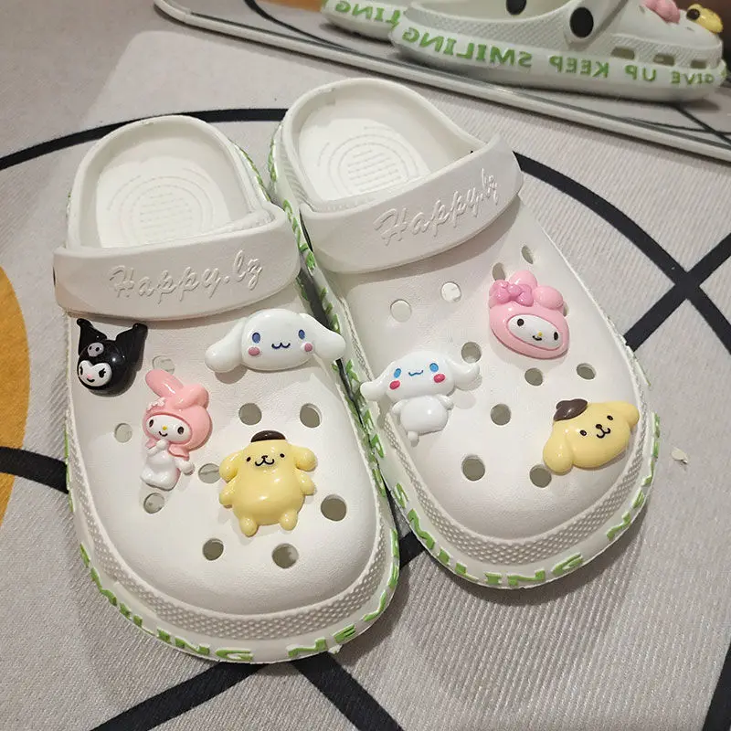 New Sanrio Slippers Kawaii Cinnamoroll Mymelody Cartoon Thick Bottom Hole Shoes Student Sandals Cute Girls Beach Shoes
New Sanrio Slippers Kawaii Cinnamoroll Mymelody Cartoon Thick Bottom Hole Shoes Student Sandals Cute Girls Beach Shoes