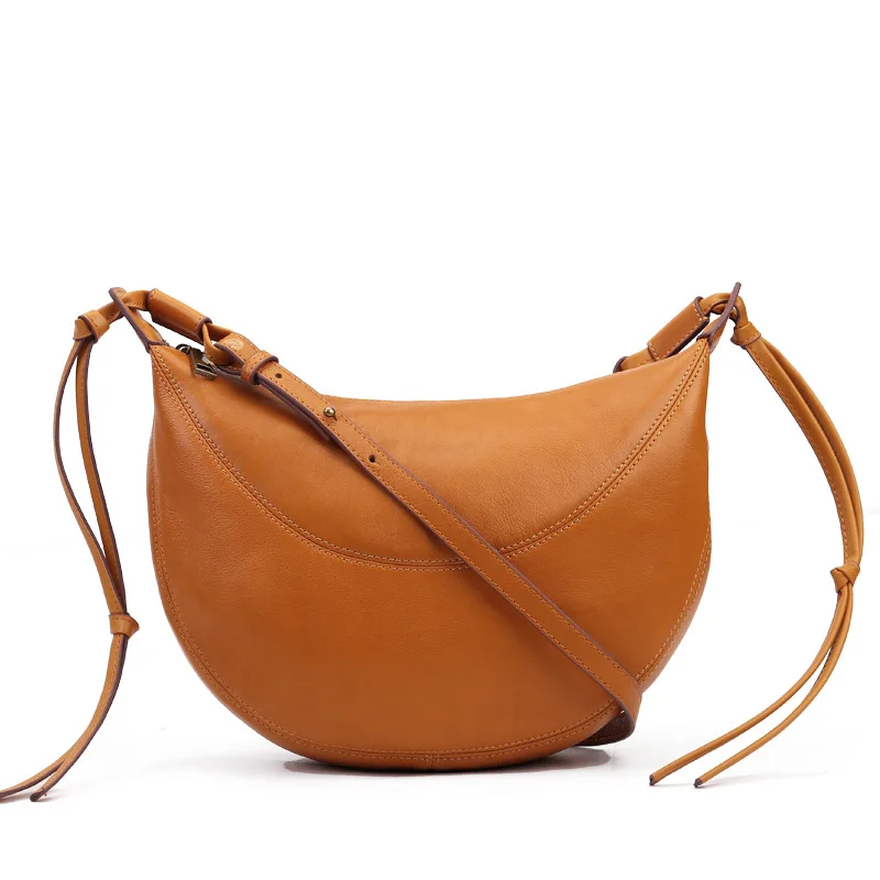 Handmade Cowhide Bag Genuine Leather Women's Bag Crossbody Bag Women's Simple and Versatile Dumpling Bag Single Shoulder Bag
Handmade Cowhide Bag Genuine Leather Women's Bag Crossbody Bag Women's Simple and Versatile Dumpling Bag Single Shoulder Bag