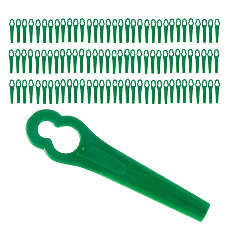 

100 Pack 8.3CM Plastic Grass Trimmer Blade Replacement Blades Lawn Mower Blades For Einhell Lawn Mower