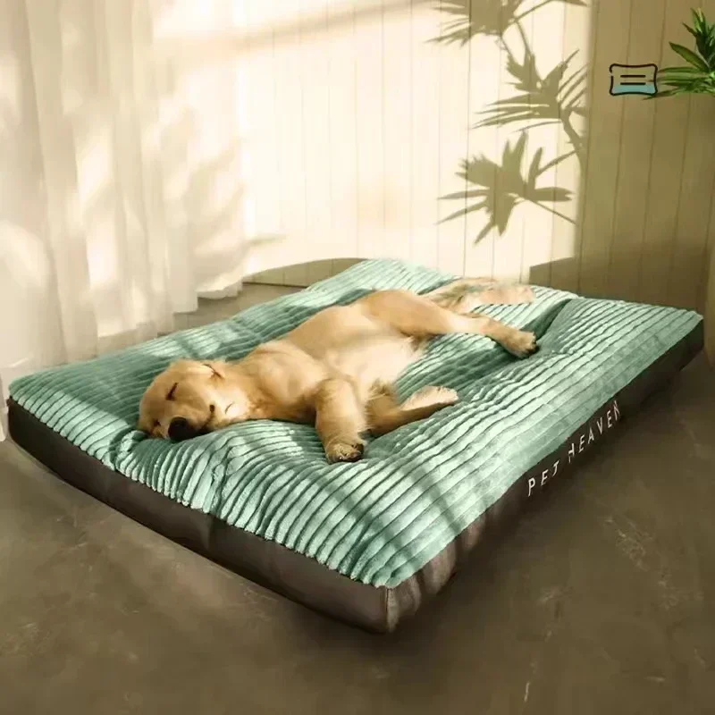 

Моющаяся кровать для собаки, четыре сезона, большой диван для питомца, плюс Вельветовая Толстая Подушка для глубокого сна, коврик для щенка, для маленьких и больших собак