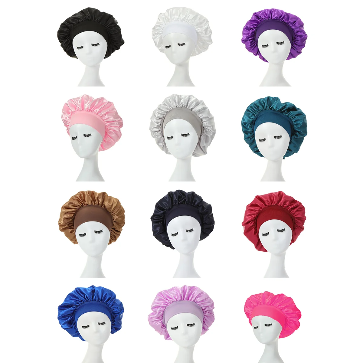 Soft Satin Sleeping Cap Salon Bonnet Night Hat Hair Loss Chemo Caps for Women Natural Long Hair Sleep Cap Resuable Shower Cap
Soft Satin Sleeping Cap Salon Bonnet Night Hat Hair Loss Chemo Caps for Women Natural Long Hair Sleep Cap Resuable Shower Cap