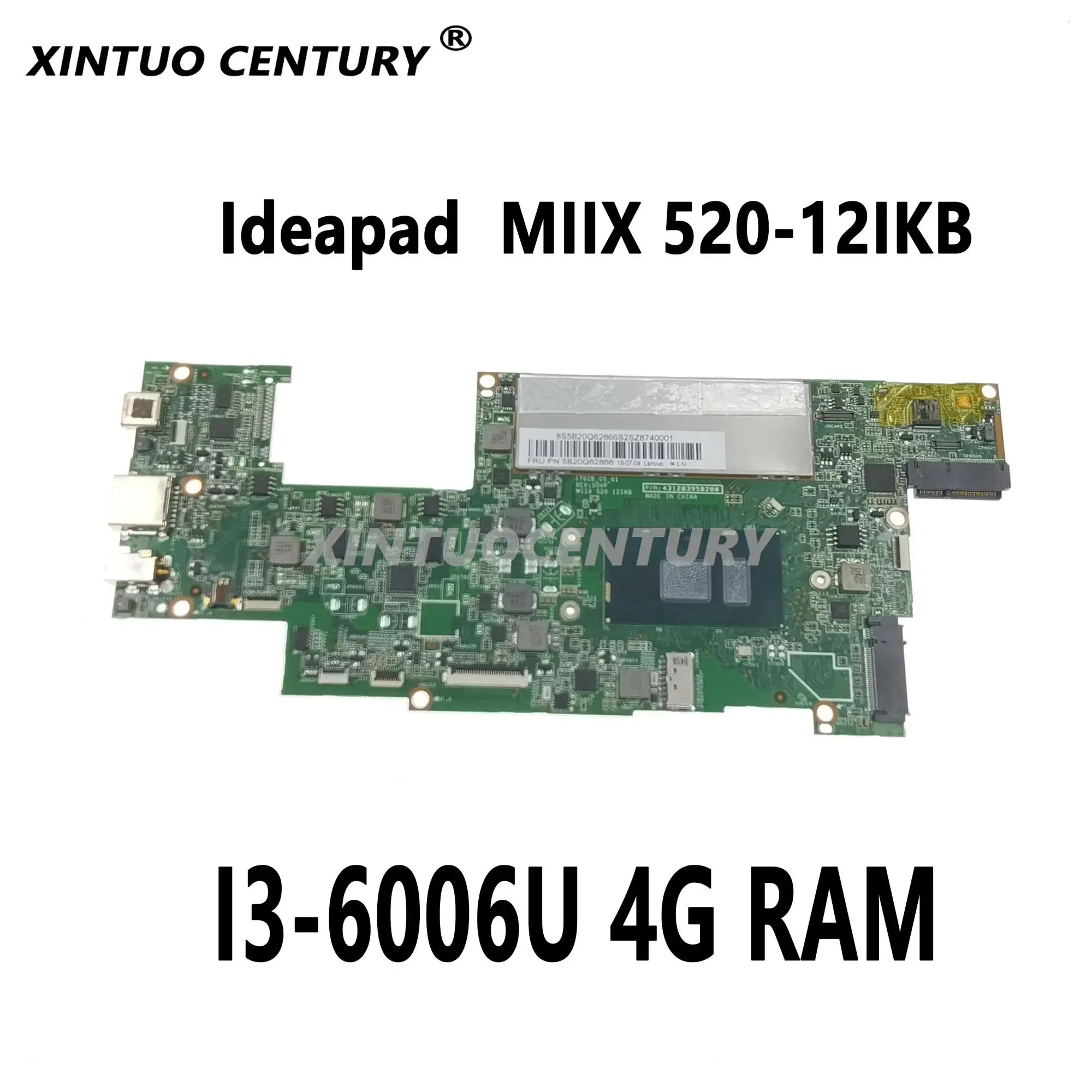 5B20Q62866 для Lenovo Ideapad MIIX520 MIIX 520-12IKB материнская плата для ноутбука SR2UW I3-6006U 4G RAM 100% протестированная работа
5B20Q62866 для Lenovo Ideapad MIIX520 MIIX 520-12IKB материнская плата для ноутбука SR2UW I3-6006U 4G RAM 100% протестированная работа