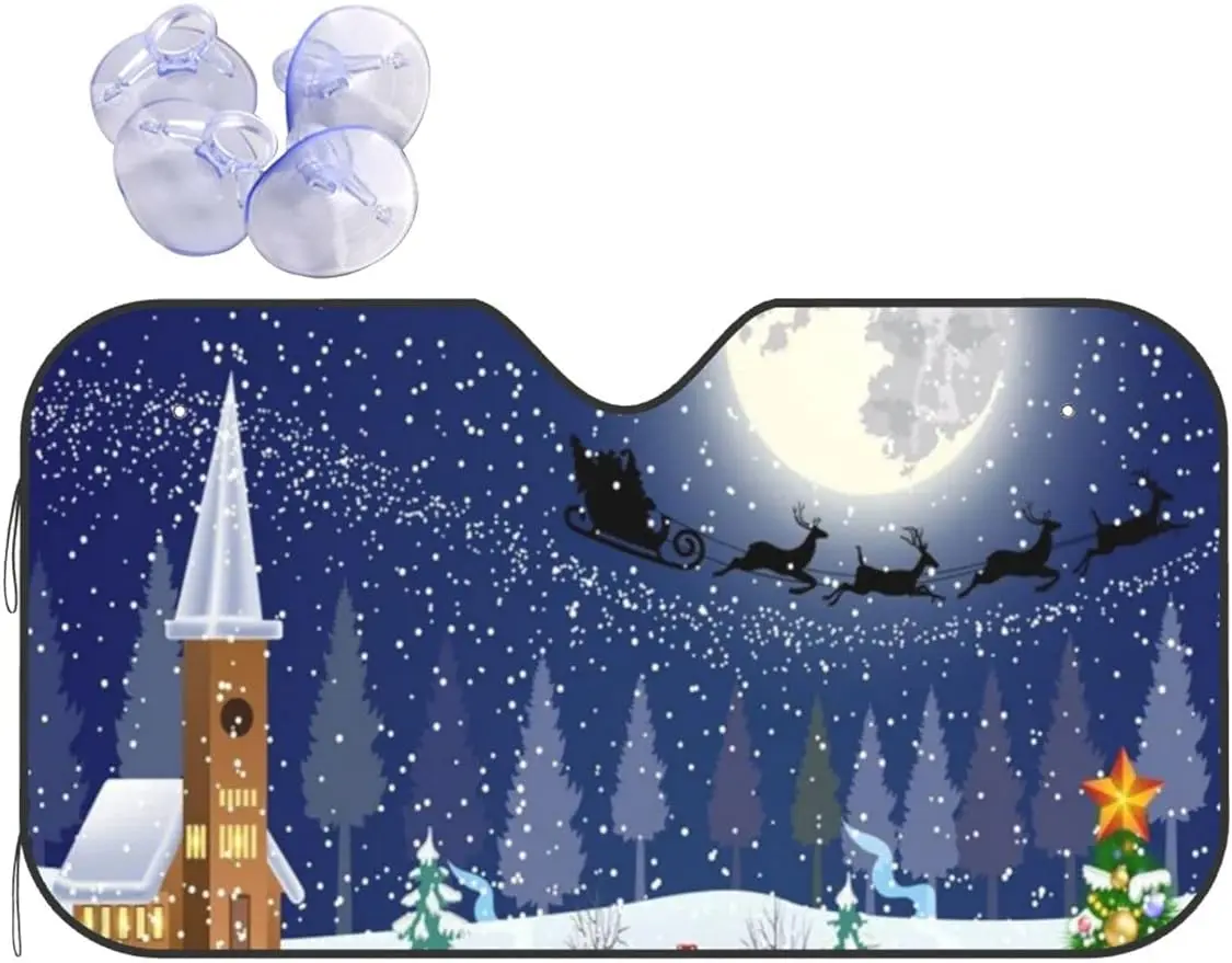 Christmas Santa Claus Send Gifts Car Windshield Sunshad Block UV Rays Sun Visor Protector for Most Car Truck SUV Auto Sunshades
Christmas Santa Claus Send Gifts Car Windshield Sunshad Block UV Rays Sun Visor Protector for Most Car Truck SUV Auto Sunshades
