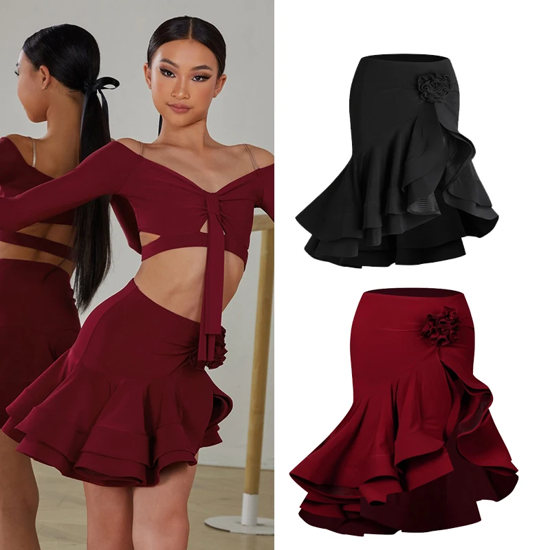 2024 ZYM Latin Dance Skirts For Girls Red Black Fish Bone Skirt With Bottom Pants Kids Clothing Chacha Rumba Latin Skirts
2024 ZYM Latin Dance Skirts For Girls Red Black Fish Bone Skirt With Bottom Pants Kids Clothing Chacha Rumba Latin Skirts