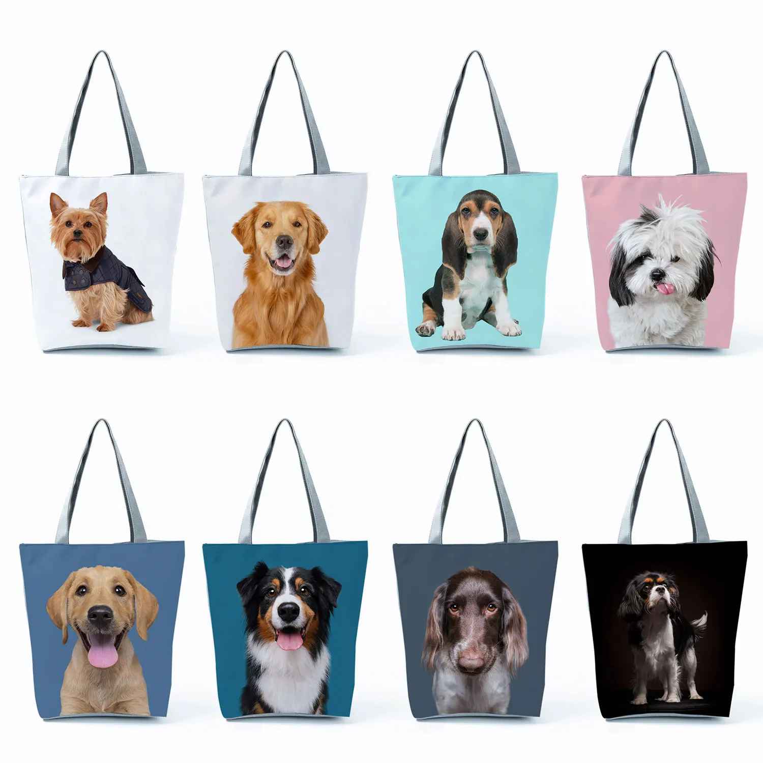 Gift Handbags for Women Tote Portable Beach Shopping Bags Cute Dog Print Casual Pure Color Animal Custom Shoulder Bags Reusable
Gift Handbags for Women Tote Portable Beach Shopping Bags Cute Dog Print Casual Pure Color Animal Custom Shoulder Bags Reusable