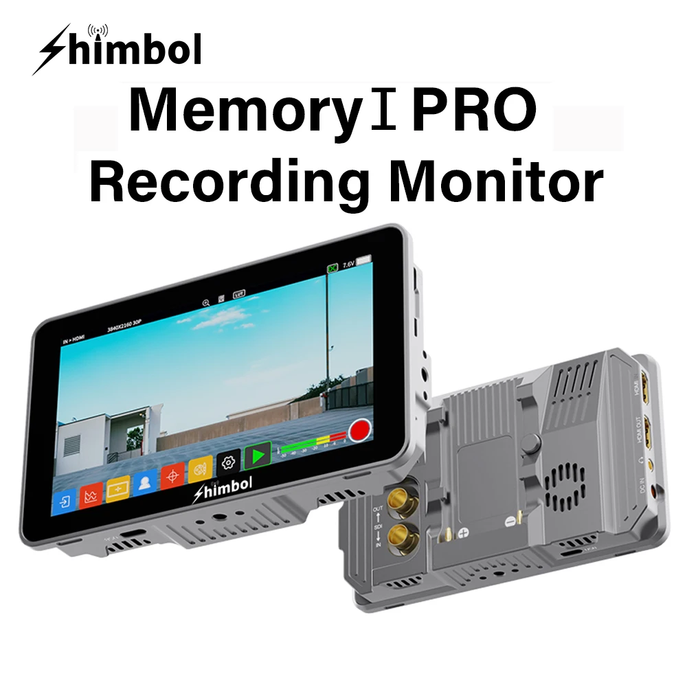 

SHIMBOL MEMORY I PRO 5.5inch Recording Monitor SDI HDIM-compatible 2000 Nits Ultra-high Brightness Camera Field Monitor