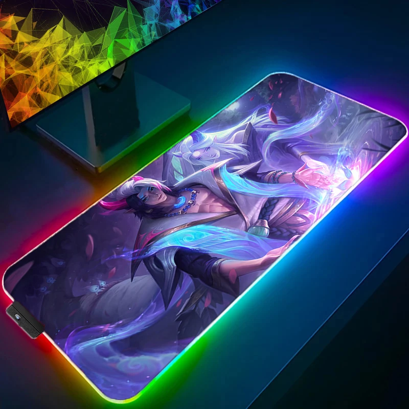 RGB Game Mousepad Keyboard Large Aphelios League Of Legends Mouse Pad XL Laptop Office Rubber Table Mat LED Luminous PC Mousemat
RGB Game Mousepad Keyboard Large Aphelios League Of Legends Mouse Pad XL Laptop Office Rubber Table Mat LED Luminous PC Mousemat