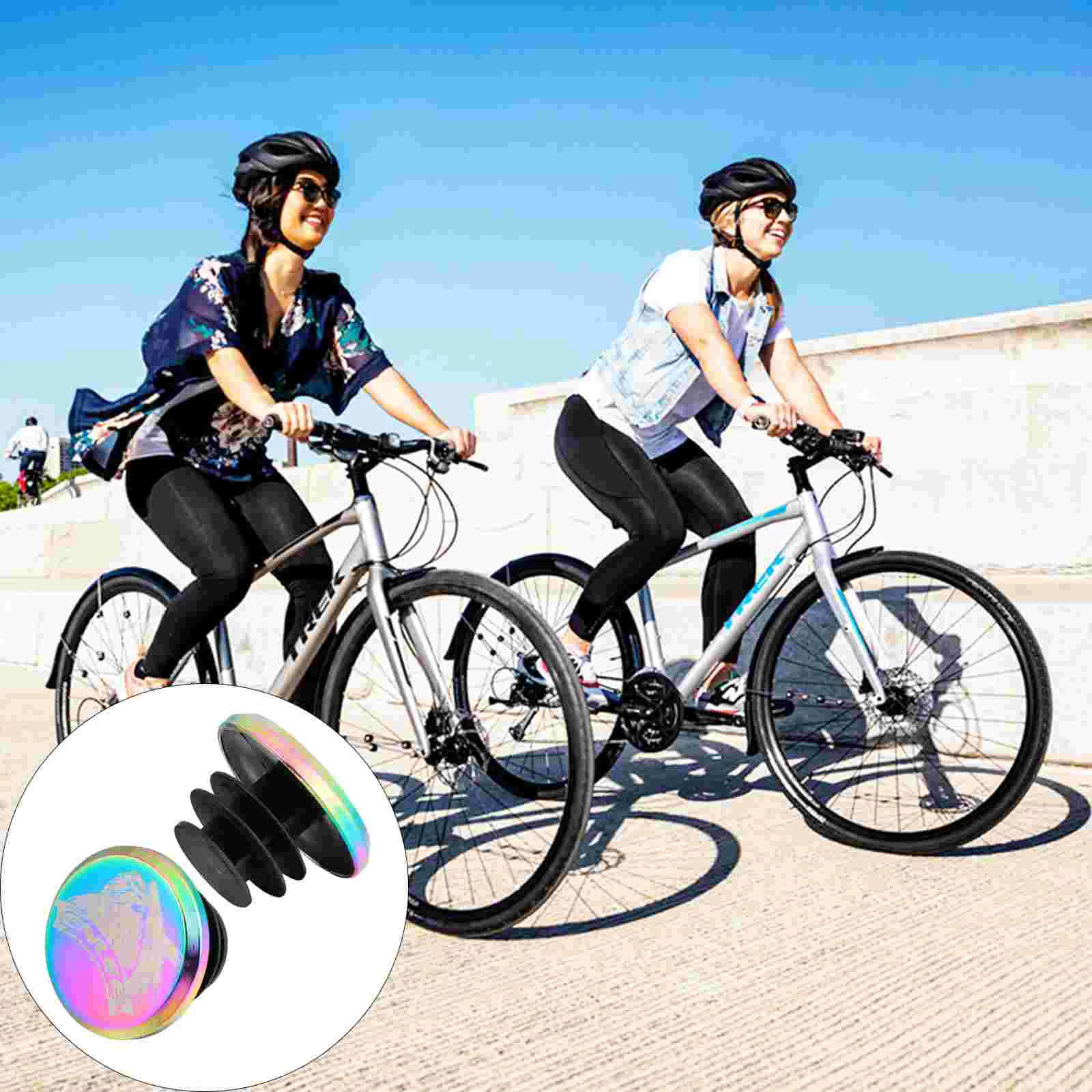 

2 Pcs Bicycle Traffic Jam Bikes Cycling Supplies Handlebar Ends Plug Plugs Road Caps Aluminum Alloy Mountain Stoppers
