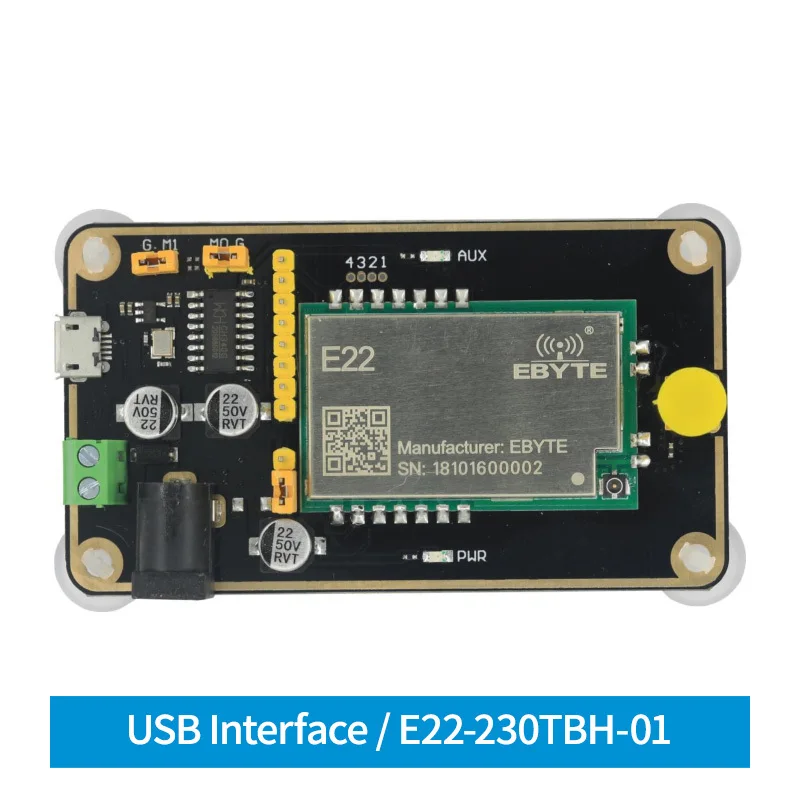 E22-230TBH-01 USB to TTL Test Board SX1262 30dBm 230MHz Module FEC IoT Wireless Transceiver Module
E22-230TBH-01 USB to TTL Test Board SX1262 30dBm 230MHz Module FEC IoT Wireless Transceiver Module