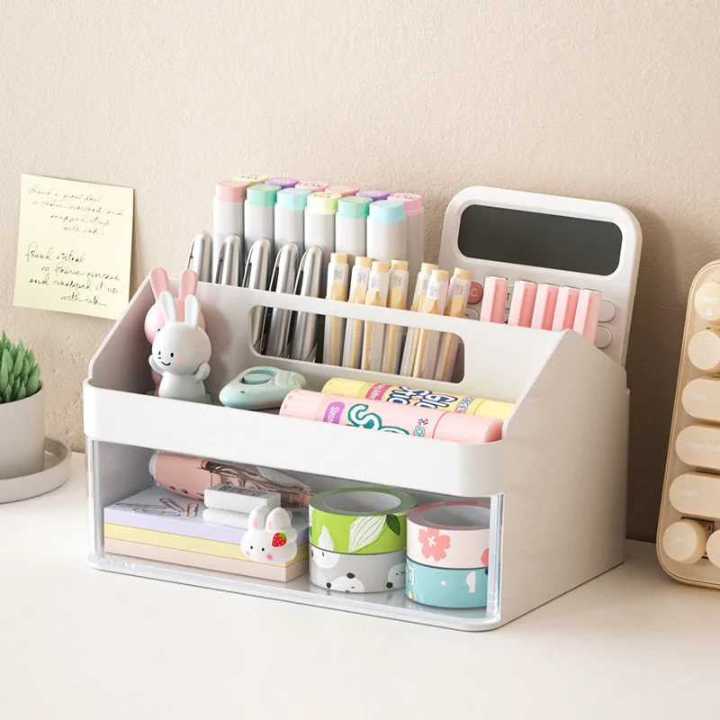 Cute Stationery Storage Box with Drawer Container Office School Supplies Kawaii Desk Accessories Desktop Pen Holder for Girls
Cute Stationery Storage Box with Drawer Container Office School Supplies Kawaii Desk Accessories Desktop Pen Holder for Girls