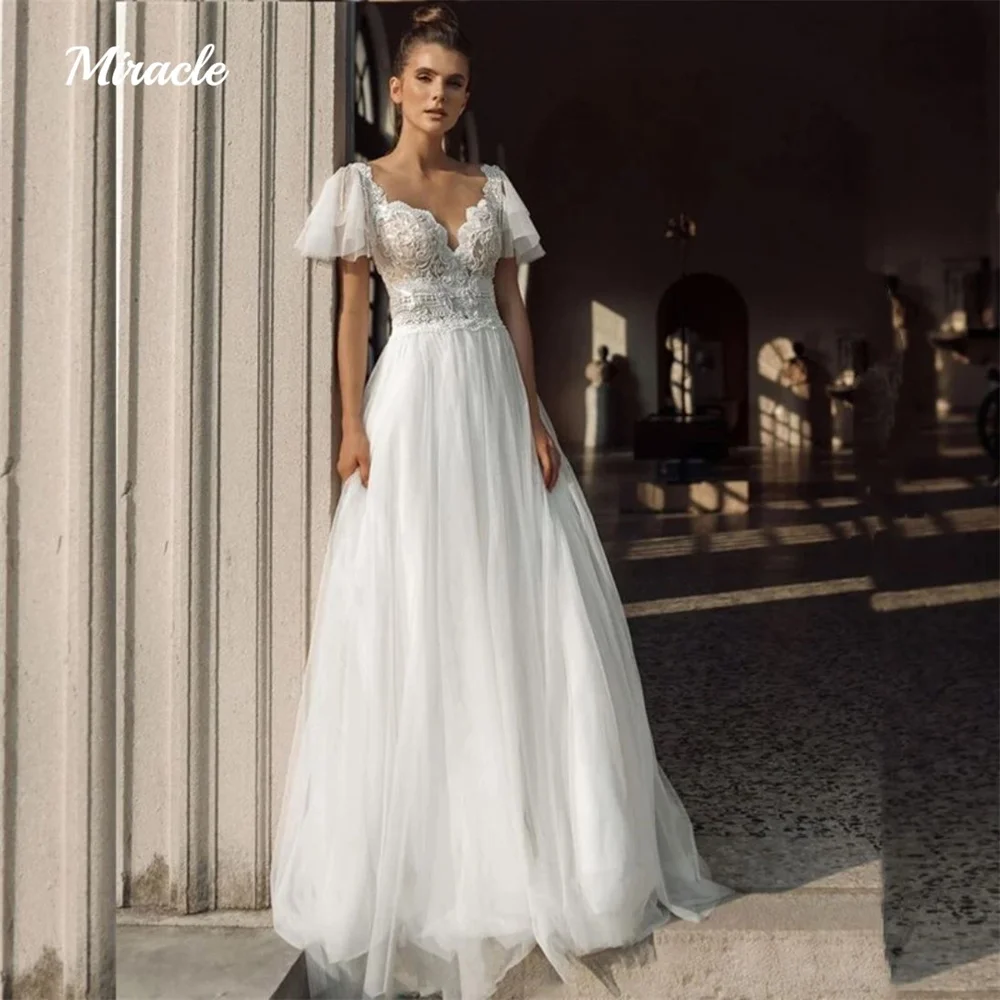 A-Line Classic Wedding Dresses Sweetheart Bride Robe Short Cap Sleeves Bridal Gowns Sexy Backless Elegant Lace Vestidos De Novia
A-Line Classic Wedding Dresses Sweetheart Bride Robe Short Cap Sleeves Bridal Gowns Sexy Backless Elegant Lace Vestidos De Novia